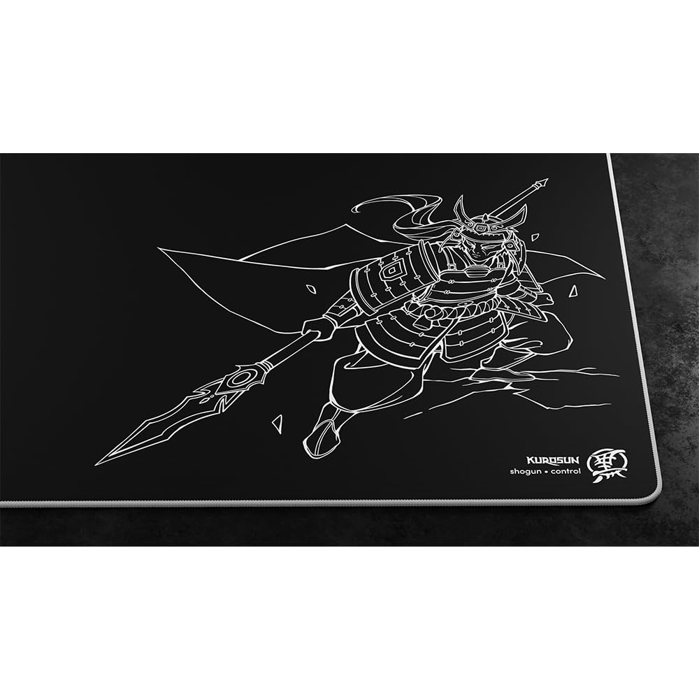 Kurosun Shogun Black Large Gaming Mouse Pad, Cloth Type, Control, FPS, 490 X 420mm, Official Japanese Distributor Warranty