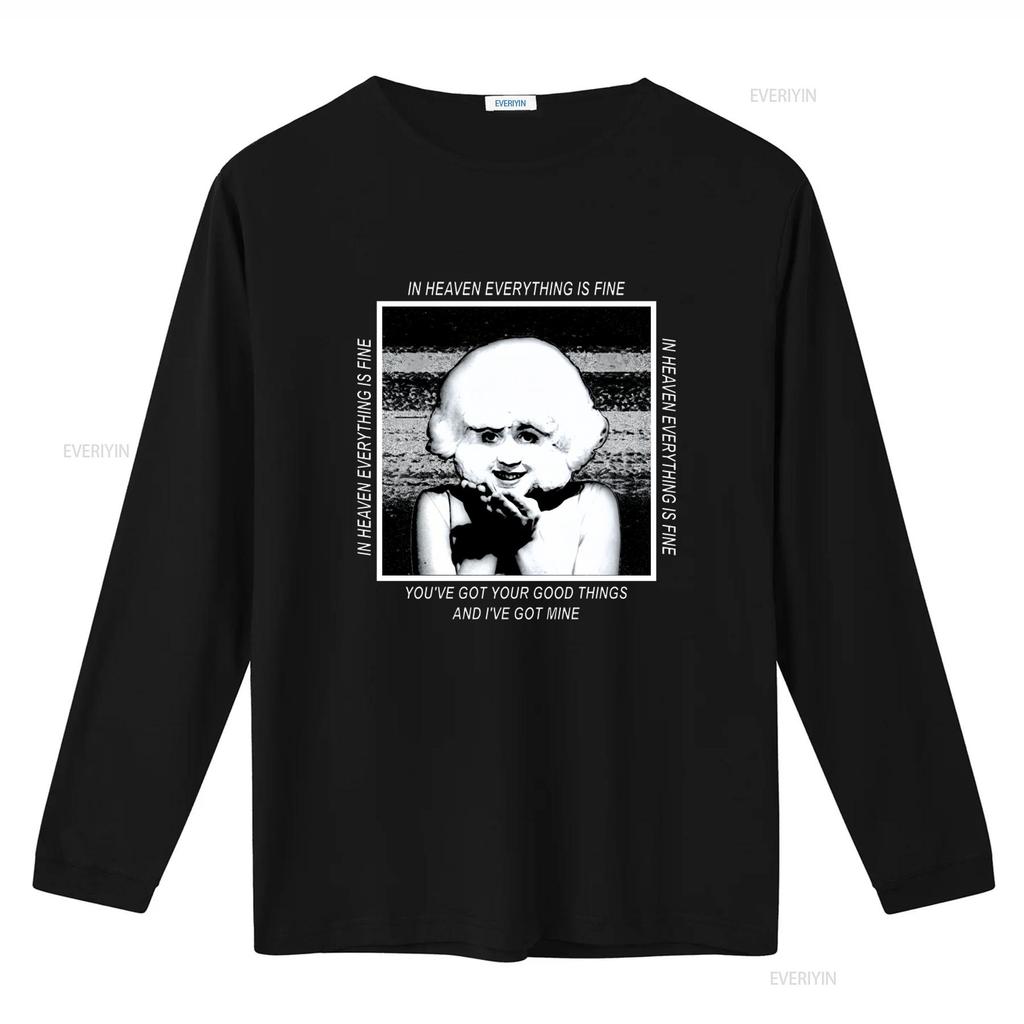 David Lynch Eraserhead Lady Radiator T Shirt Classic Long or s with In Heaven Everything Is Fine Print vintage Washed