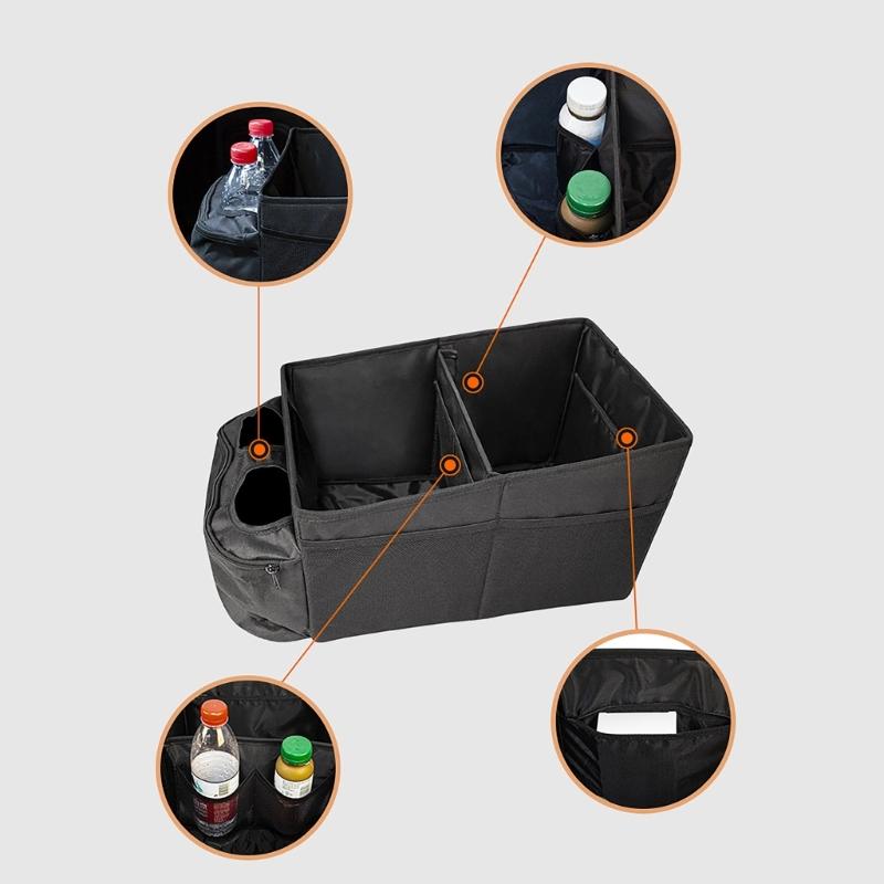 Multifunction Car Storage Bag Oxford Fabric Car Organizers Multiple Compartment for Easy Installation Removal in Any Vehicle