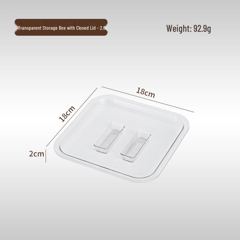 PC Acrylic Flip-top Jam Box with Lid for Milk Tea Shops - Transparent Sectional Tray for Pearl, Coconut Jelly, and Seasonings