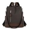 Schoolbag backpack women pu fabric texture commuting large capacity waterproof travel anti-theft backpack niche retro Baigou bag