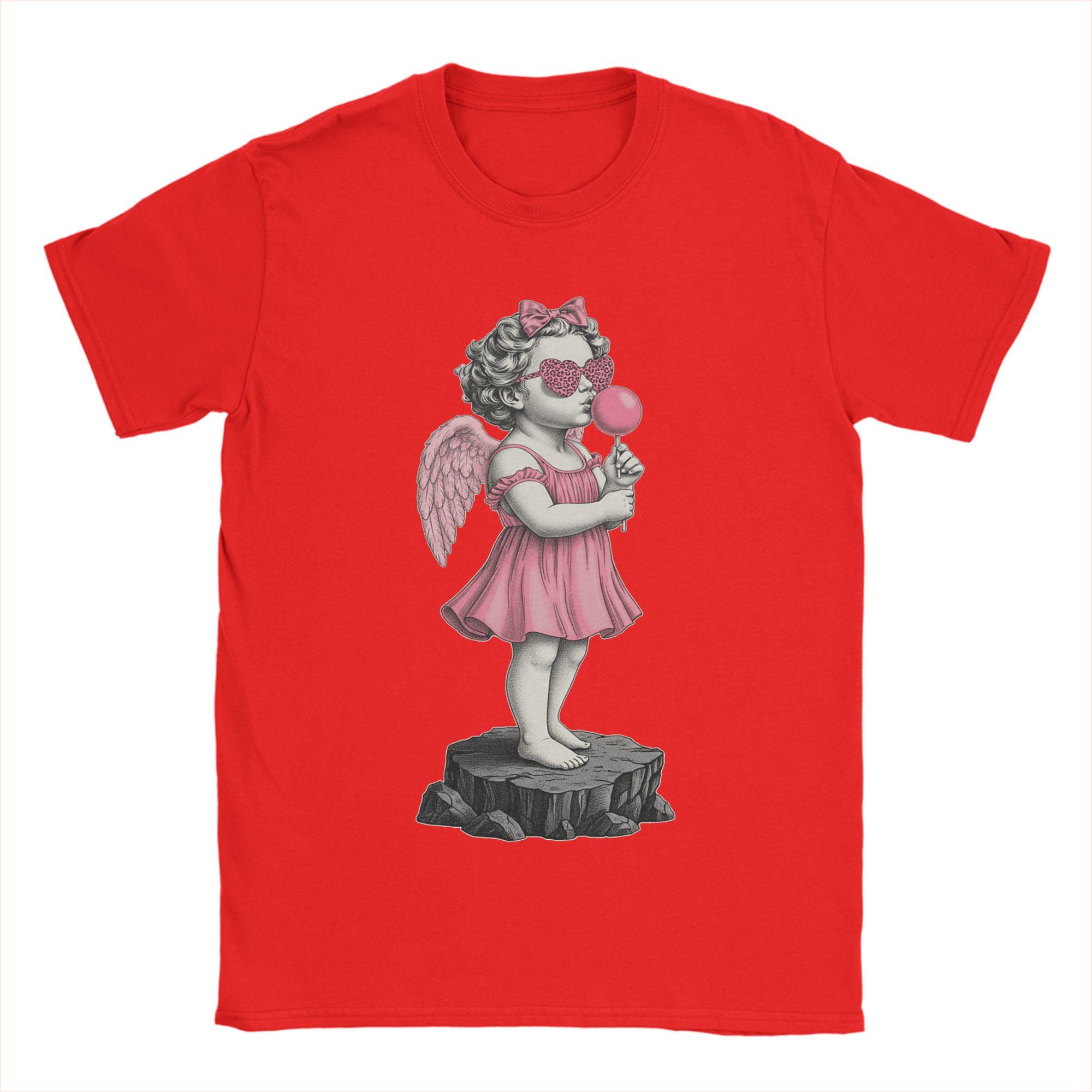 

Novelty Cute Cupid Angel Valentines Day TShirts for Unisex Round Neck 100 Cotton T Shirts Short Sleeve Tee Shirt Gift Idea Tops S