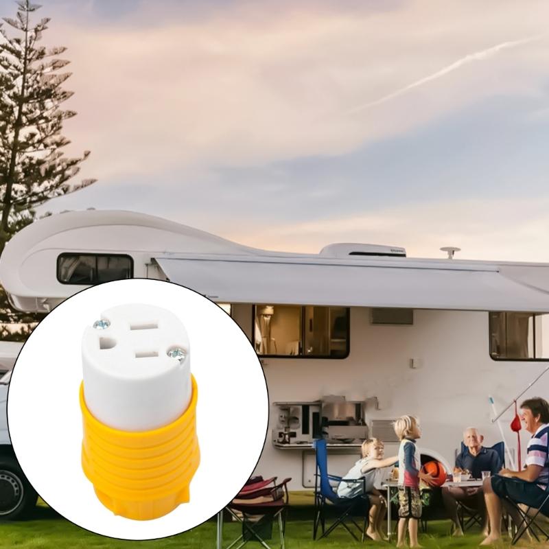 15A 125V Electrical Power Socket Plug, Easy Screw In Assembly for Household Office Garden Garage Equipment Workshop Tool