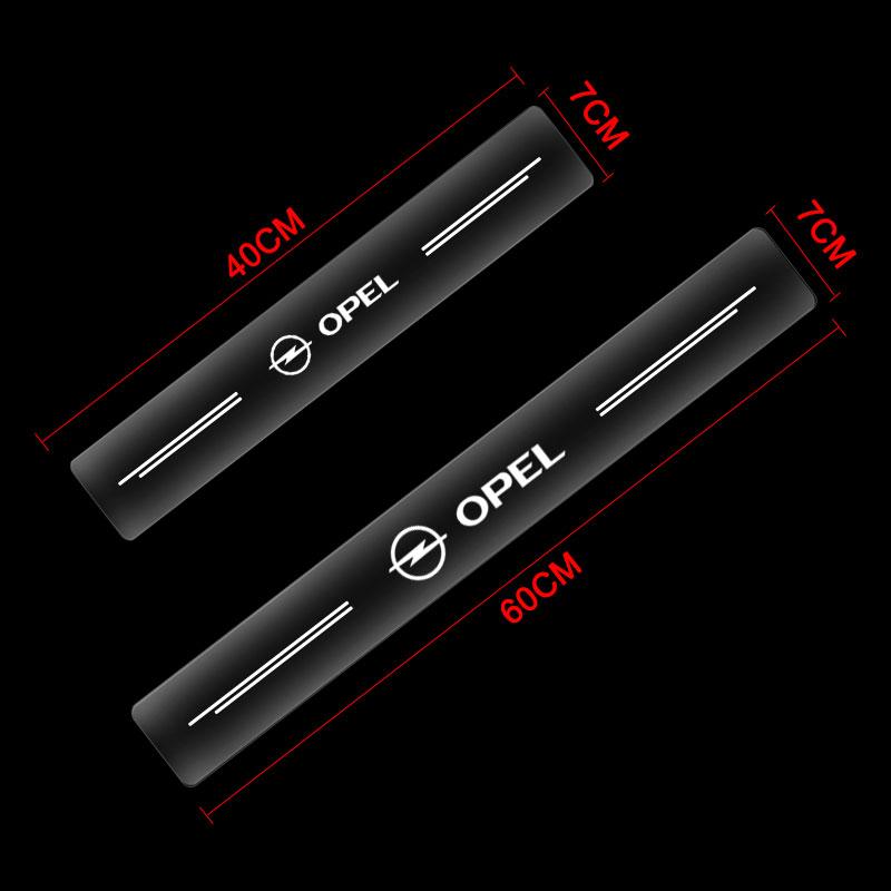 4Pc Car Threshold Protector Transparent Decorative Badge 3D Sticker For Opel Insignia Astra Antara Meriva Zafira H G Corsa