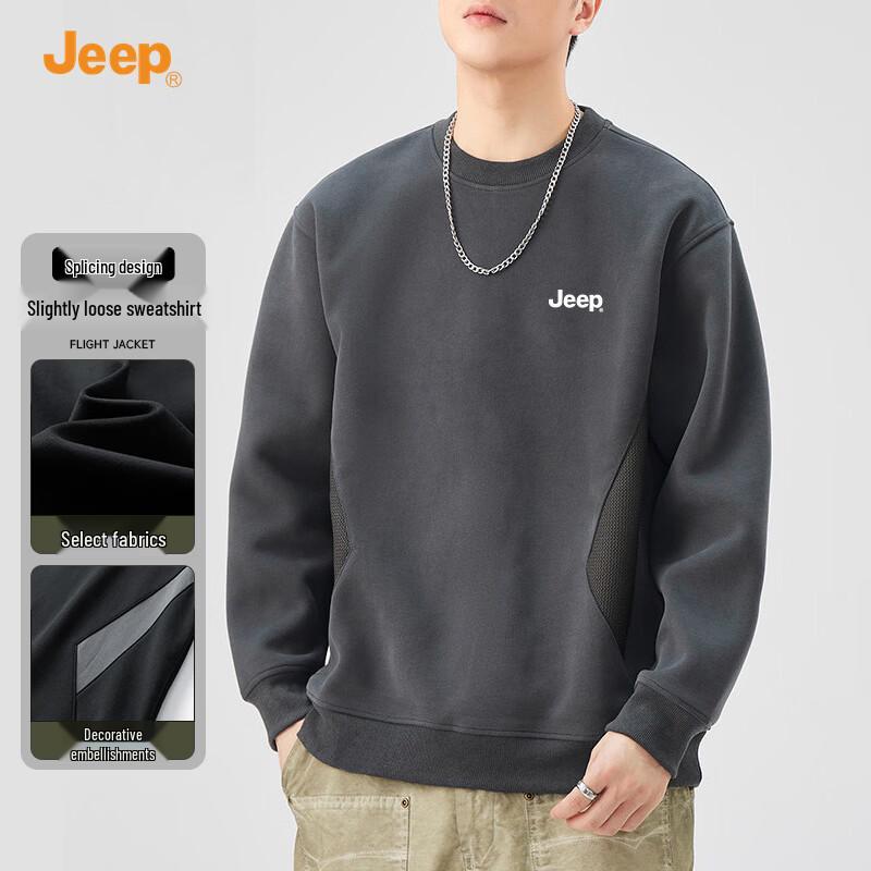 JEEP Men's Casual Round Neck Sweatshirt