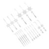 18 Pcs Xmas Ornament Clear Acrylic Snowflake Icicle Hanging Decoration for Holiday Party
