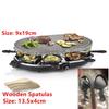 4PCS Raclette Pan with Non-Stick Coating with Insulated Handle and 4 Shovel Portable Cooking Tray for Melted Cheese Omelette