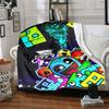 1pc Colorful Cartoon Characters flannel Blanket for Super Soft Cute Comfort Blanket for Travel Bedding Couch Sofa Blanket Y73026