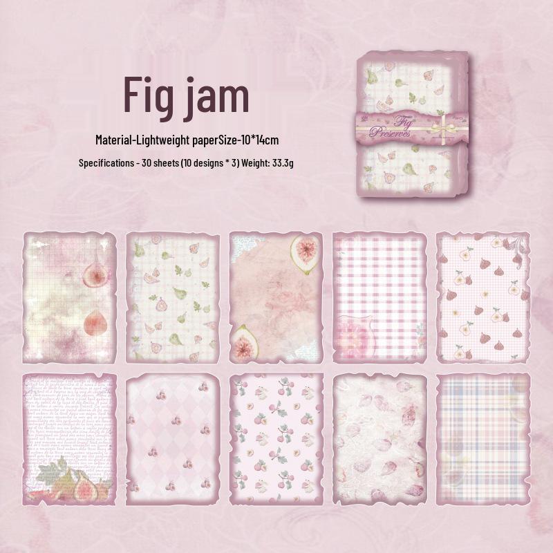 Yuxian Retro Fruit Colored Collage Paper: Vintage DIY Diary Sticky Notes Collection