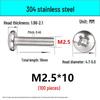 In-Stock 304 Stainless Steel Phillips Pan Head Machine Screw GB818