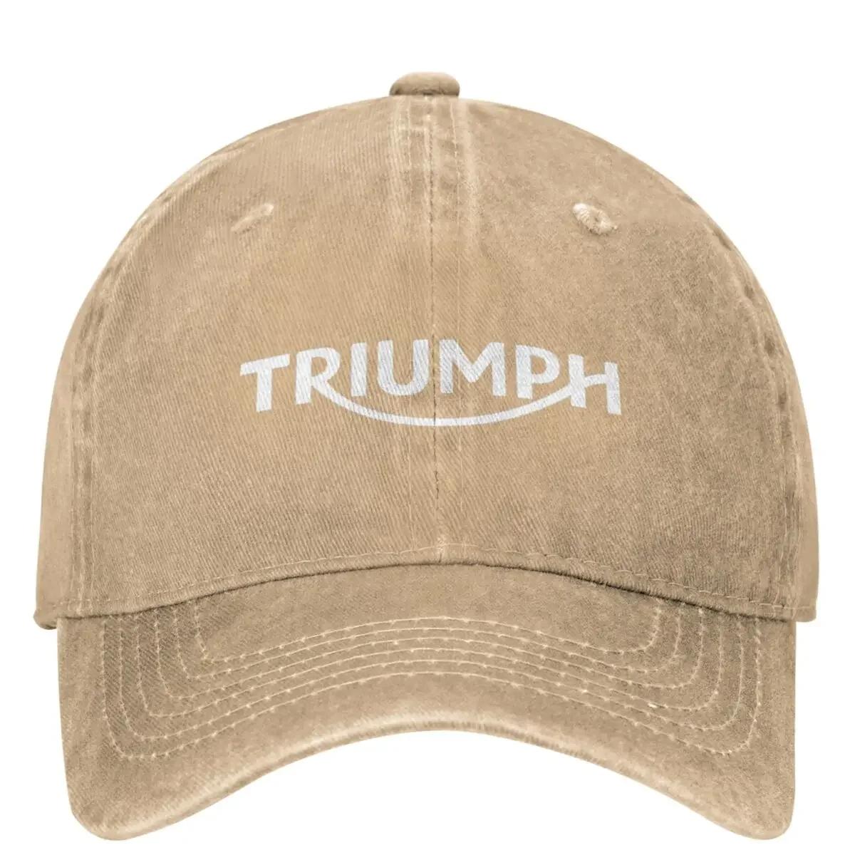 The best product for you Racing Triumphed Gewassen Baseballpet Motorfiets Casual Trucker Pet Zomer Unisex Tieners Outdoor Zonbescherming Baseballpetten Adjustable kaki