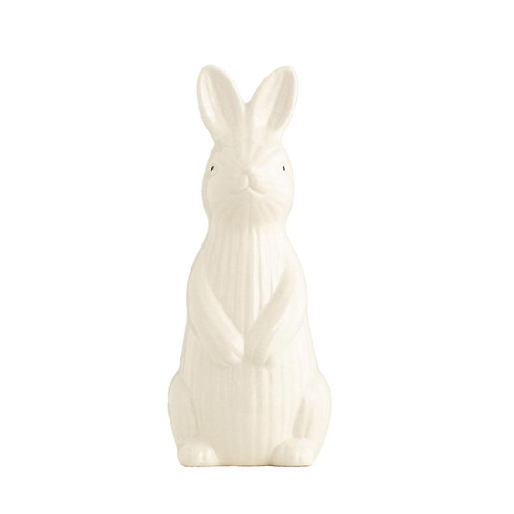 

Delicate Handcrafted Ceramic Rabbit Statue Animal Sculpture Ornament for Narrow Space And Coffee Tables белый