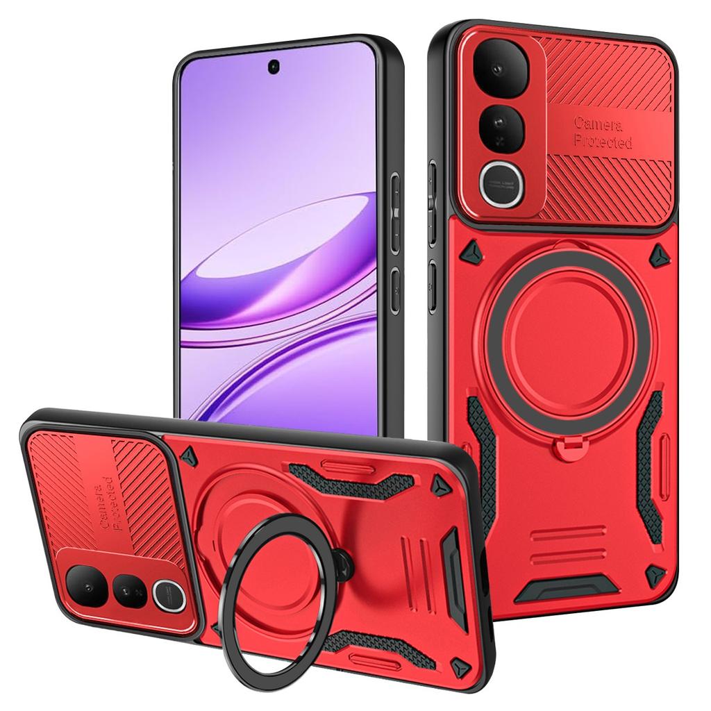 Phone Case for Vivo V50 Lite 5G/V50 Lite 4G Magnetic Case Shockproof TPU + PC Phone Back Cover with Kickstand