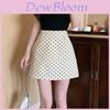 No Brand Small Polka Dot High Waist A Line Mini Skirt For Spring Summer Women
