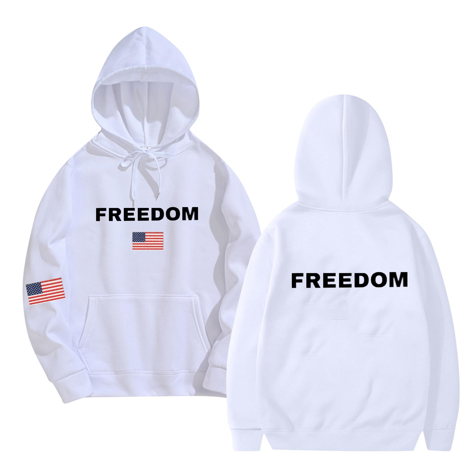 

Women s And Men s Fashionable Hooded Long Sleeved Printed Casual Pullover Unisex Sweatshirt Top M белый