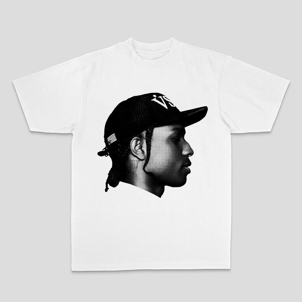 ASAP Hip Hop Rap Rap Americký Streetový Potisk Volné Prodyšné Tričko s Kulatým Výstřihem Léto Nové Pánské a Dámské Streetwear