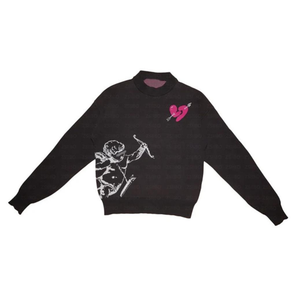 DRIPX Autumn Winter Retro Pullover Sweater Fashion Long Sleeve Star Pattern Y2K Sweater Casual Harajuku Knit Sweater Unisex