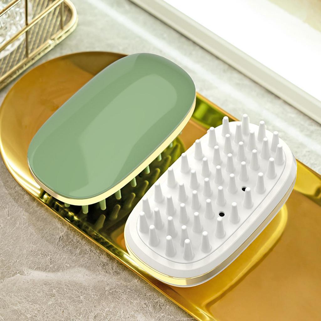 Household Hair Scalp Comb Portable Wet and Dry Brush Head , Green