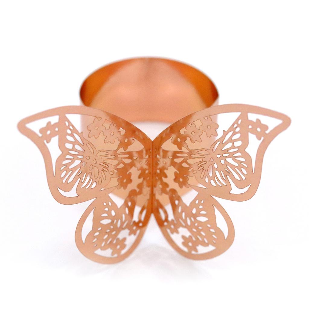 50Pcs Butterfly Napkin Rings Wedding Birthday Christmas Home Dinner Table Decoration Napkin Rings Holders Party Supplies Favors