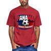 Men's Casual Fashion Panama Football Graphic Print Short Sleeve Crew Neck T-Shirt Top Comfortable Fit Lightweight Fabric