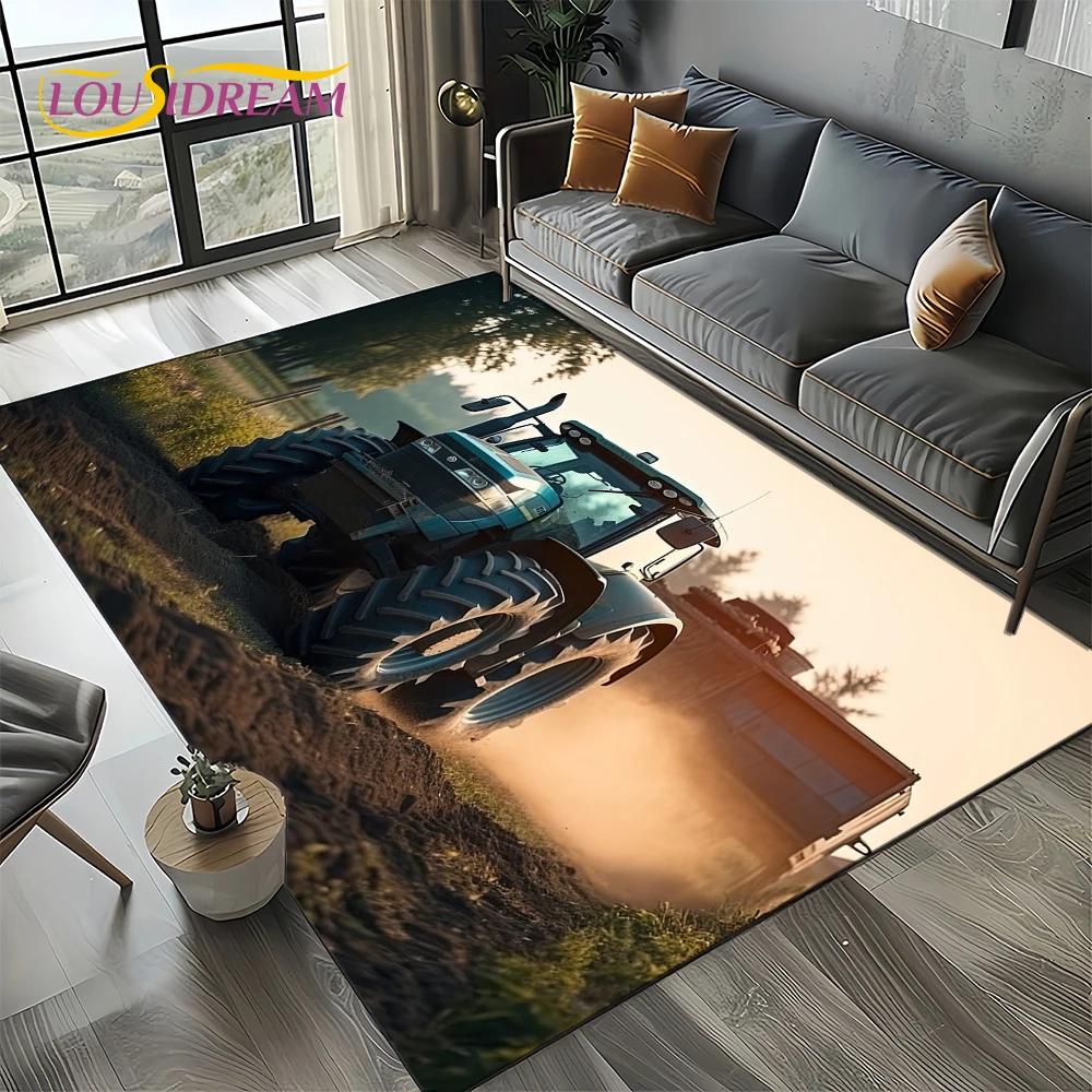 Retro Truck 3D Tractor Car 27 Style Carpet Rug for Living Room Bedroom Home Sofa Decoration,Kid Area Rug Non-slip Floor Mat Gift