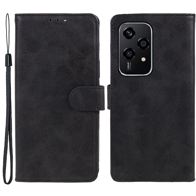 

Чехол-кошелек из кожи для Honor 200 Lite с магнитной застежкой Black