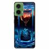 Silicone Painted Cover For Motorola Moto G35 G55 Case Luxury Animal TPU Silicone Soft Back Cover For G55 5G Black Bumper MotoG35