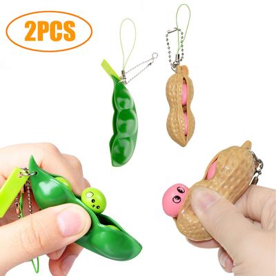 2 יחידות מחזיק מפתחות מחזיק מפתחות נגד חרדה צעצועי חידוש יצירתיים