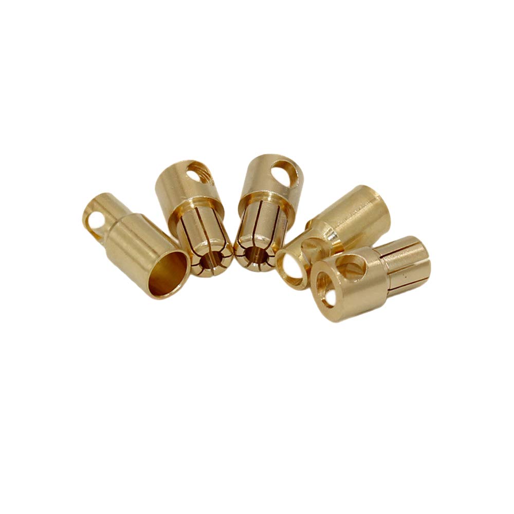 Boladge 20 Pairs Gold Plated 6MM Banana Plug Bullet Male and Female Connector Terminals for RC LiPo ESC Motors 6.0MM