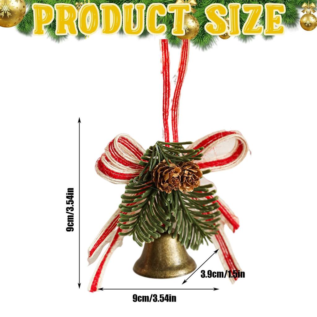 Christmas Bells For Door Iron Farmhouse Decor Christmas Hangable Bells For Entryway Hallway Staircase Living Room Dining Room