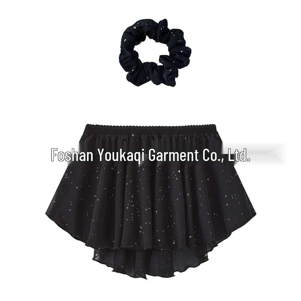 Rhinestone Children's Leotard and Ballet Dress with Gradient Head Flowers for Girls' Dance Practice and Exams