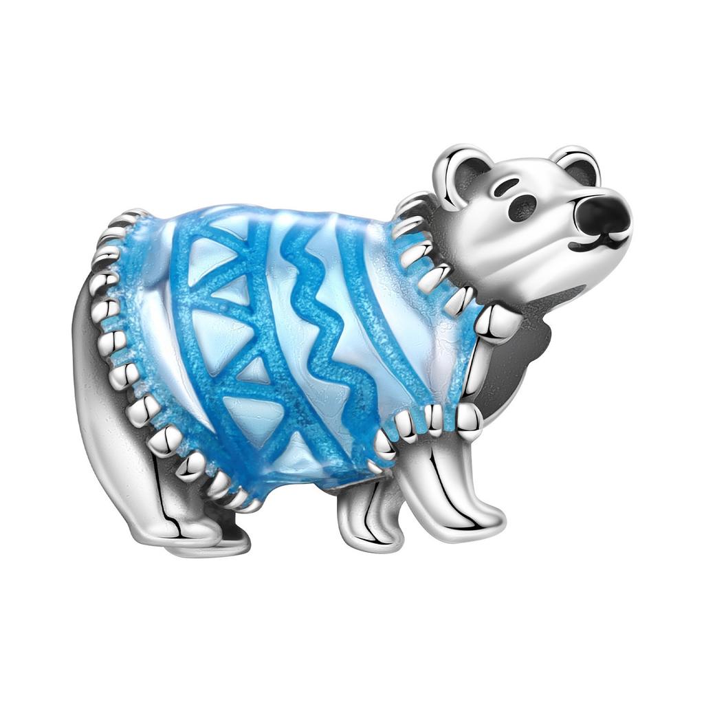 Kupfer Blauer Hut Pinguin Tier Perlen Original Anhänger Armband Charm Schmuck Party DIY Trendige Geschenke