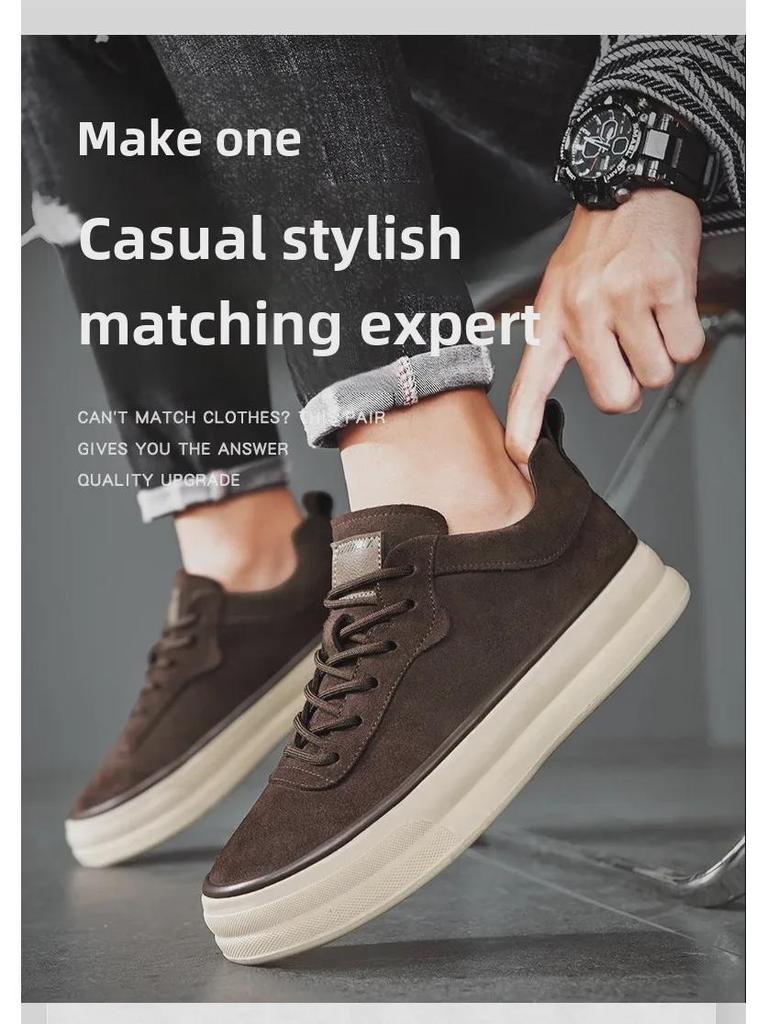 2025 Vår Herrskor Koreansk Stil Låga Sneakers: Trendiga vardagliga sportskor i allmatchande stora storlekar