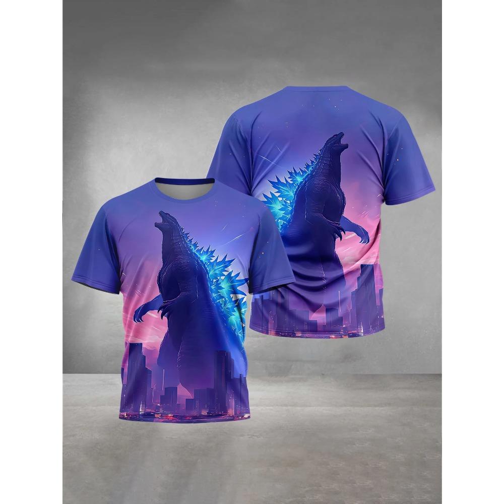 

3D-принт Godzilla Детская одежда от 5 до 14 лет Мужская уличная одежда для детей Мальчик Девочки Детская футболка Топы Рубашки 120