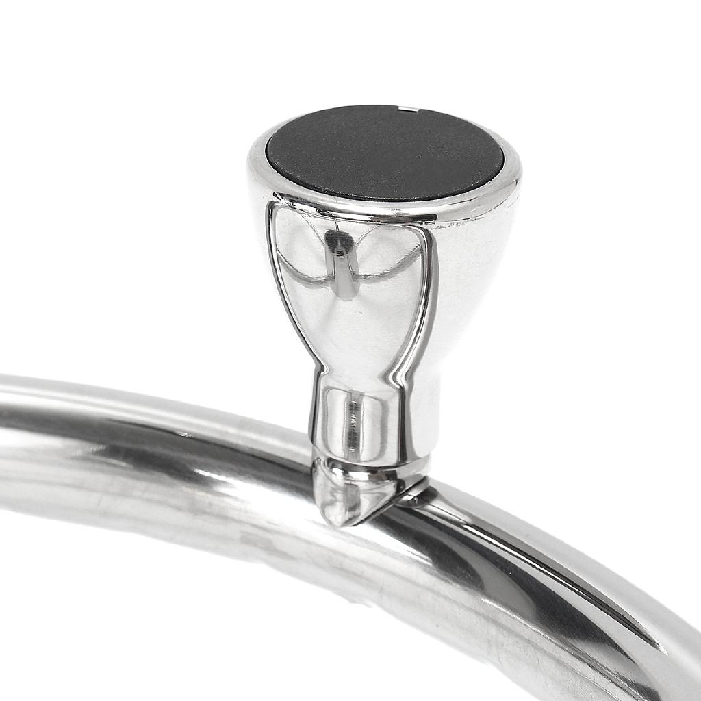 13.5inches Silver Stainless Steel Boat Steering Wheel 25 Degree Marine Yacht With Knob Convenient Easy To Install Marine Hardware
