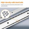 YENUO Three-Section Stainless Steel Slide Rail -27mm Width 304 High Temperature Resistant Three-Stage Pull-Out Linear Guide Rail