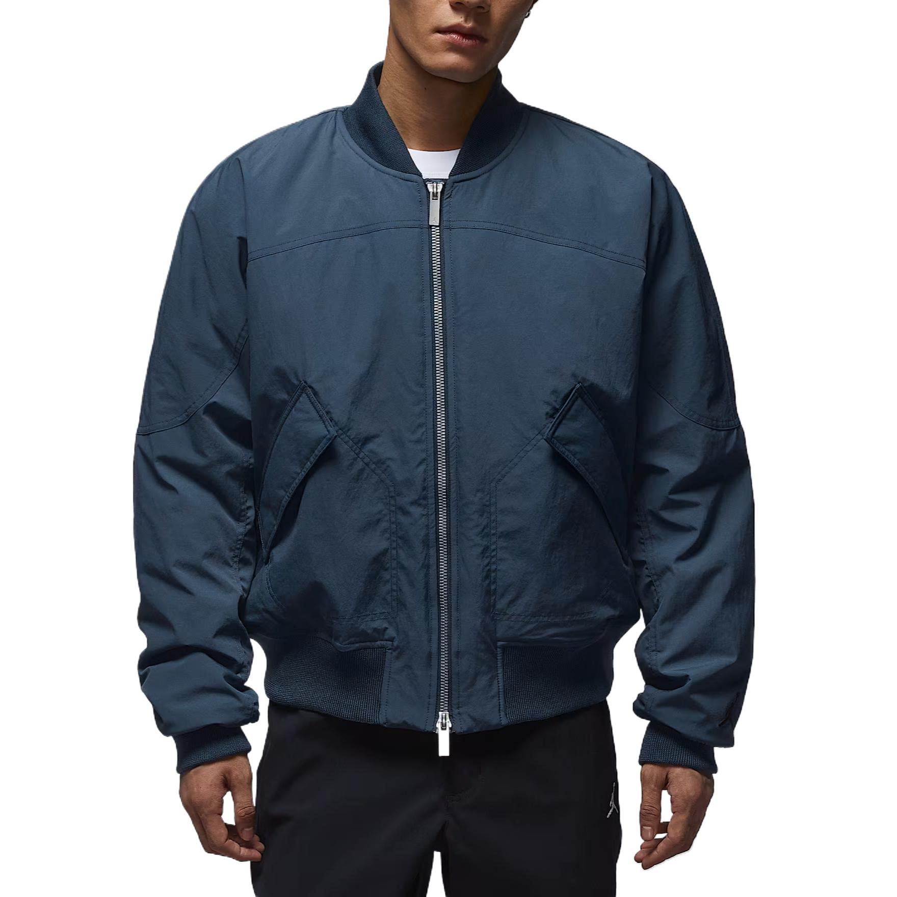 Jordan Renegade Flight Твил Молния Длинный рукав Однотонная Хлопковая Куртка Мужские куртки IH0872-464 2XL