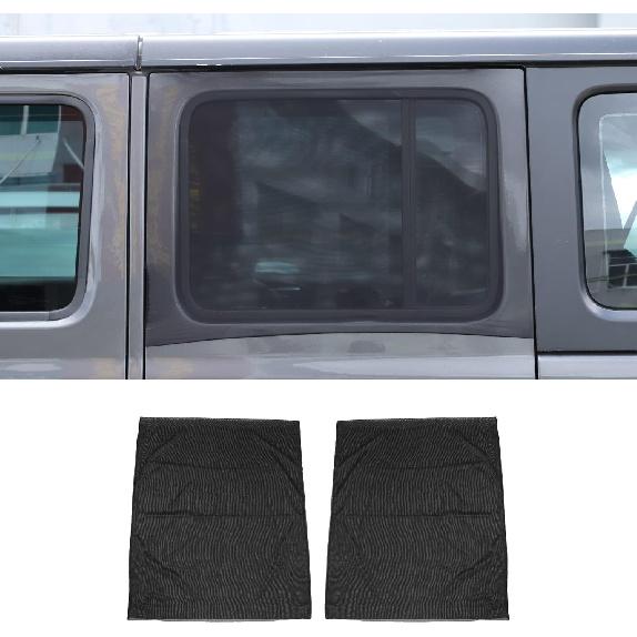 Front Window Sun Shade Covers Elasticized Breathable Mesh Car Side Window Screens Net UV Protection Sunshade for Jeep Wrangler TJ JK JL & Gladiator