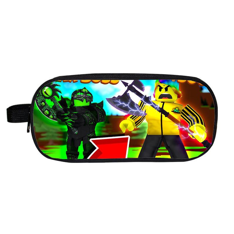 Roblox Double-Layer Pencil Case for School Students - Cartoon Fashion Stationery Box
