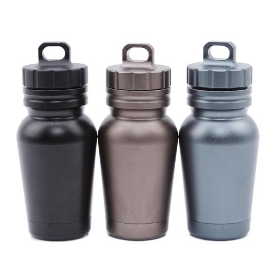 Aluminum Alloy Sealed Bottle Waterproof Capsule Pill Box Outdoor Firstaid Tool