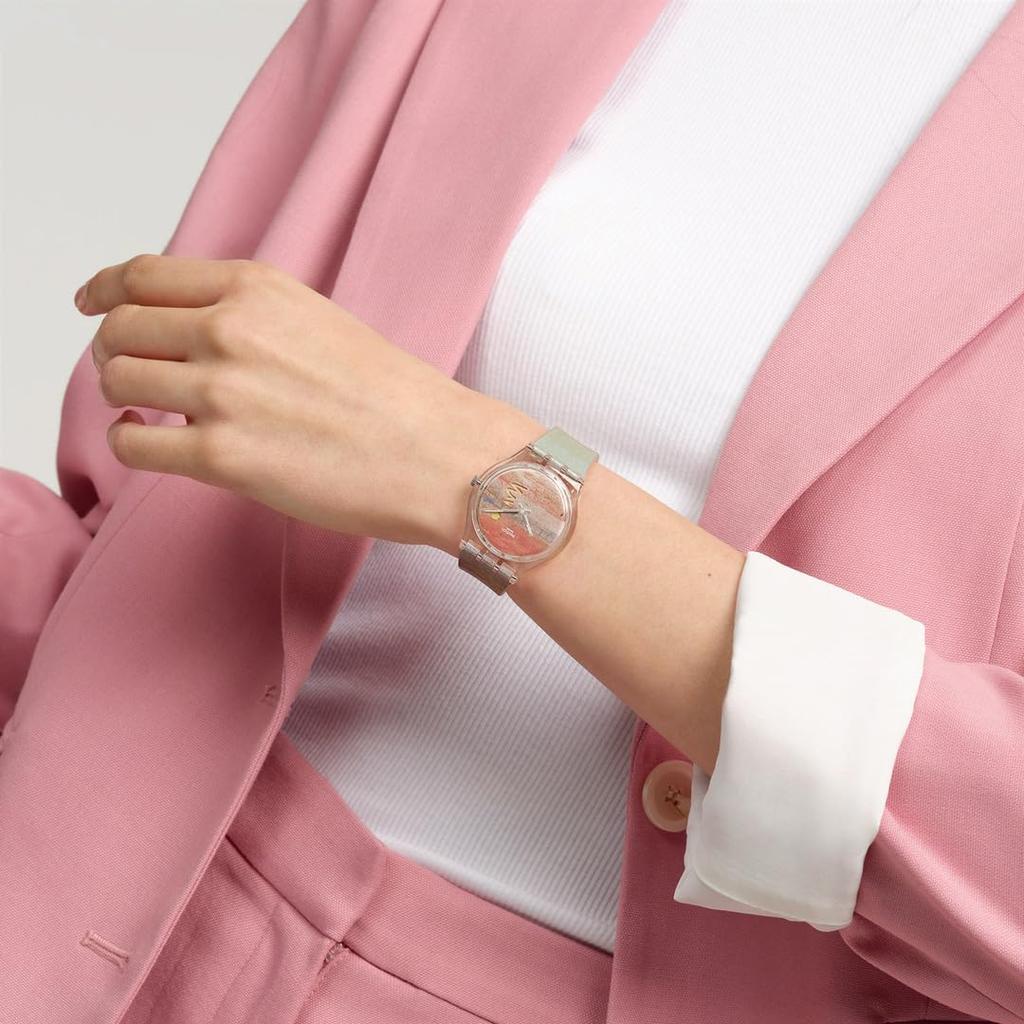 [Swatch] SWATCH Watch 34mm TURNER'S SCARLET SUNSET SO28Z700 Sunset Art Collaboration [Domestic Genuine Product]
