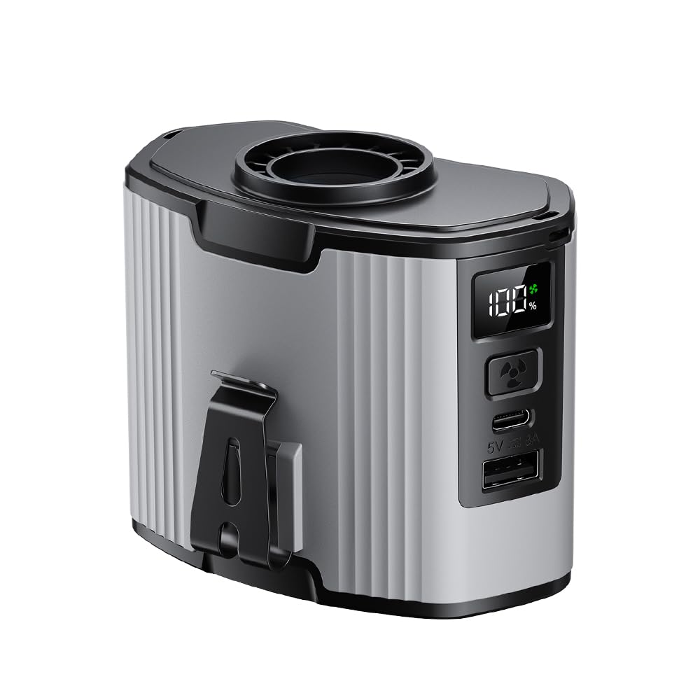 

CHUDA Belt Seat 12000mAh Large 10 Speed USB LED Battery Heatstroke Strong Airflow Fan, Fan, Capacity, Settings, Multifunctional,