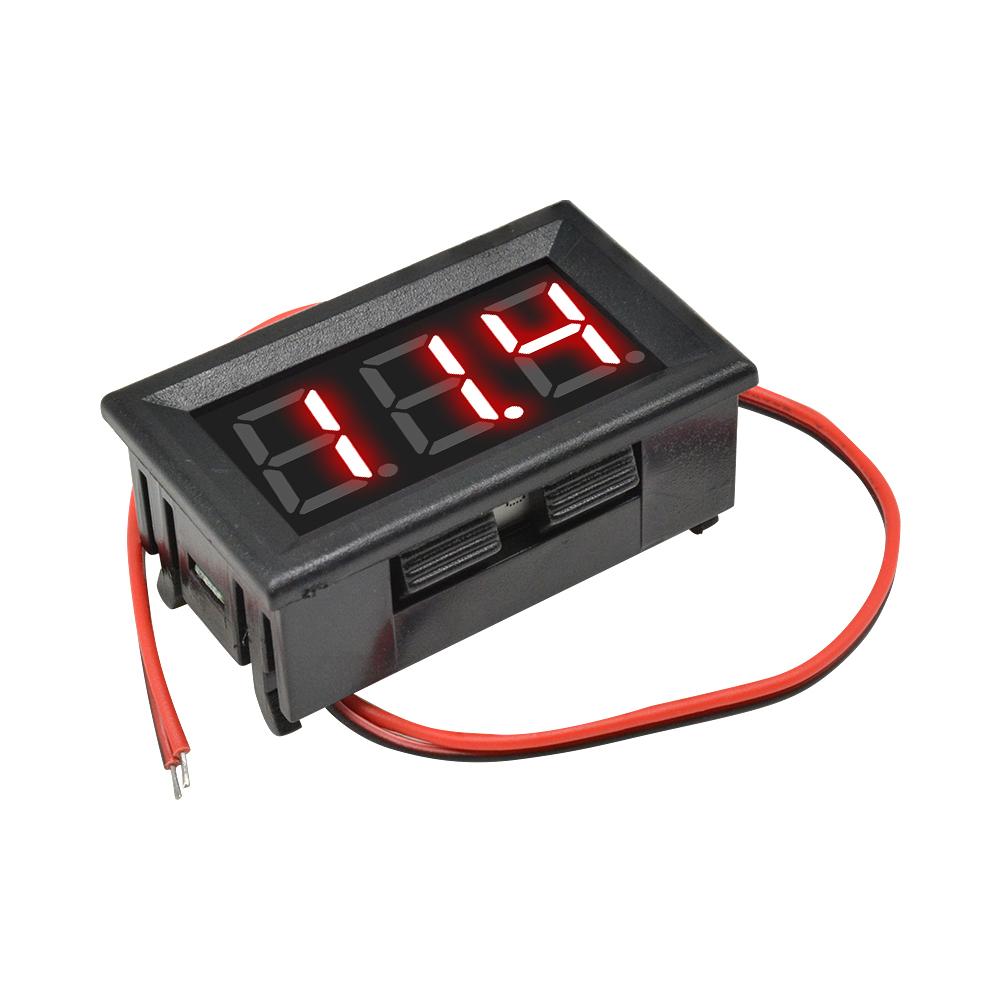 2 3 Wires 0.56 LED Digital Voltmeter Voltage Meter Car Motorcycle Volt Tester Detector DC 12V Capacity Monitor Red Green Blue