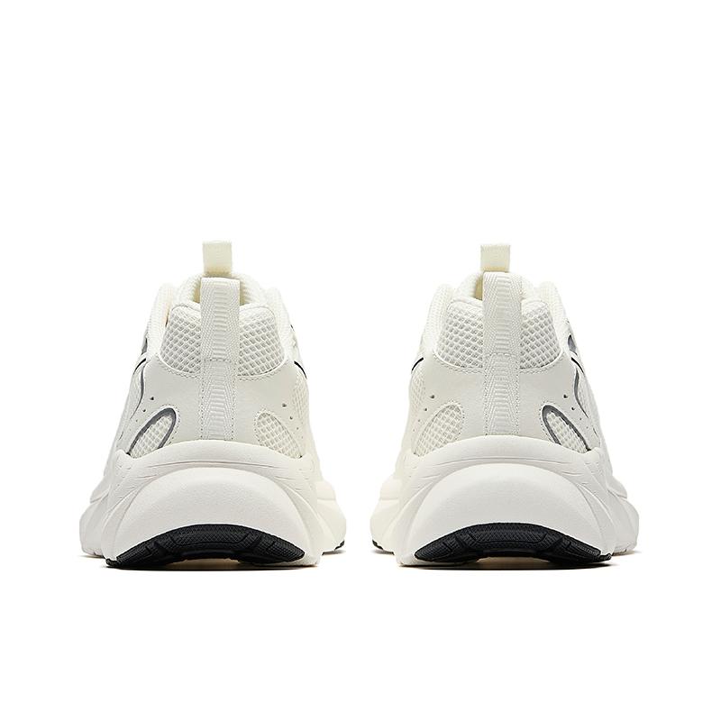 Anta Galaxy Fashion Trend Lightweight Comfortable Shock Absorbing Wear Resistant Low Top Dad Shoes Men Sneaker Ivory-White Silver 112638812-1