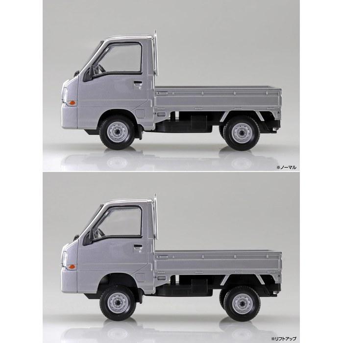 Aoshima 1/32 Hakura Snap Kit No.05-SS Subaru Sambar Truck Sterling Silver Metallic Color-Coded Plastic Model
