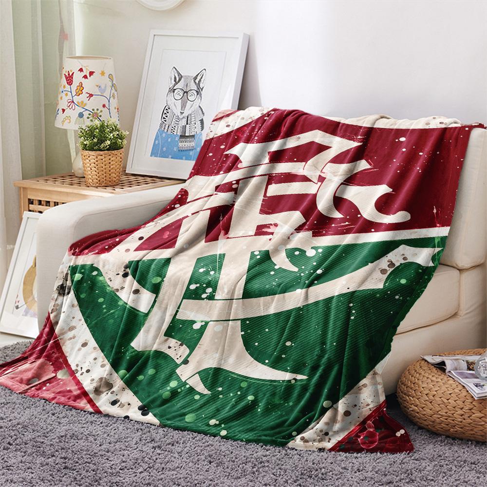 Fluminense Football Club Flanelldecke mit Aufdruck, Hohe Qualität, Bequem für alle Jahreszeiten, Heimdekoration, Wärme und Komfort