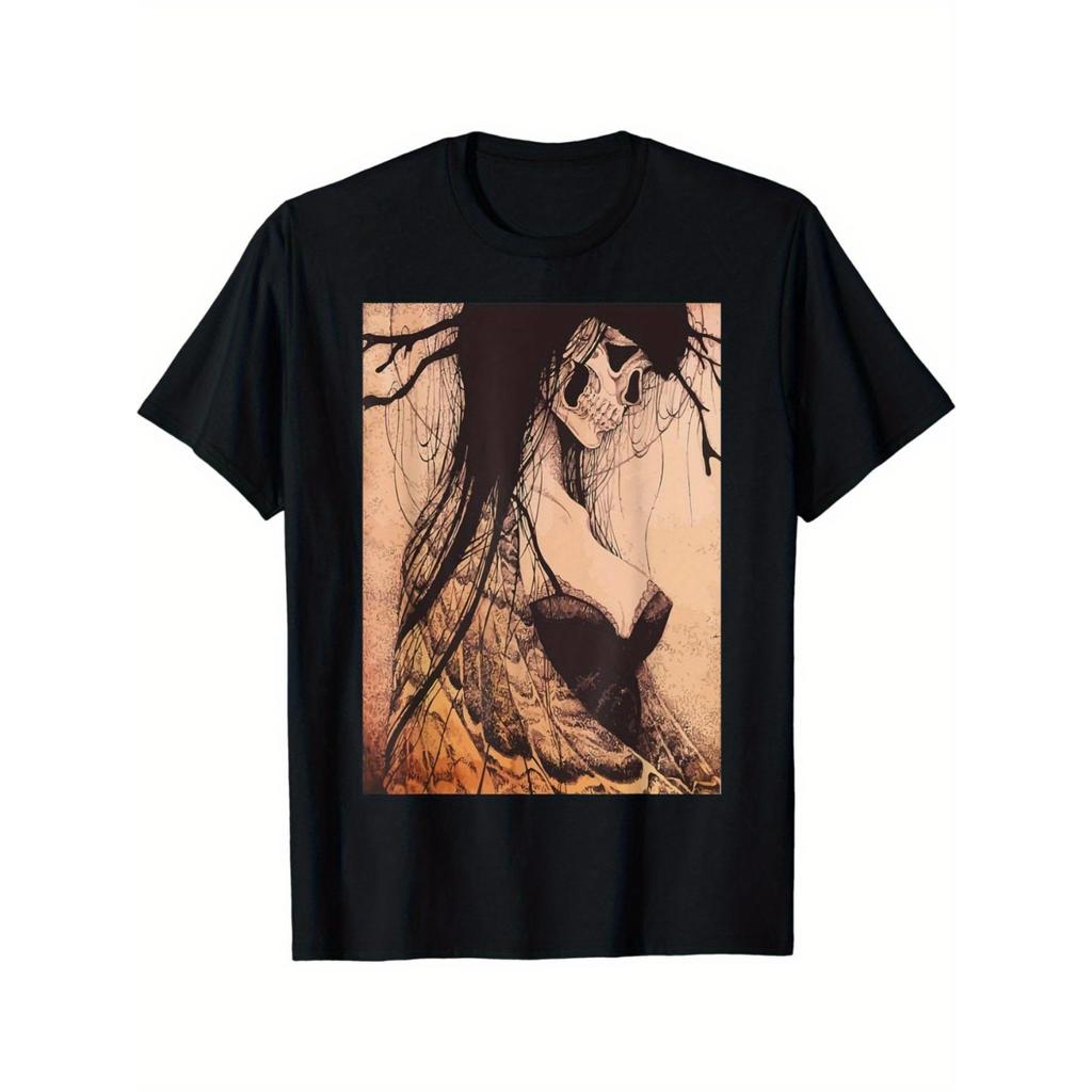 Horror Comics Graphic Printing Summer Autumn and Winter Cotton Men's and Women's T-shirts Short Sleeves Luxury Outdoor Tops Tees