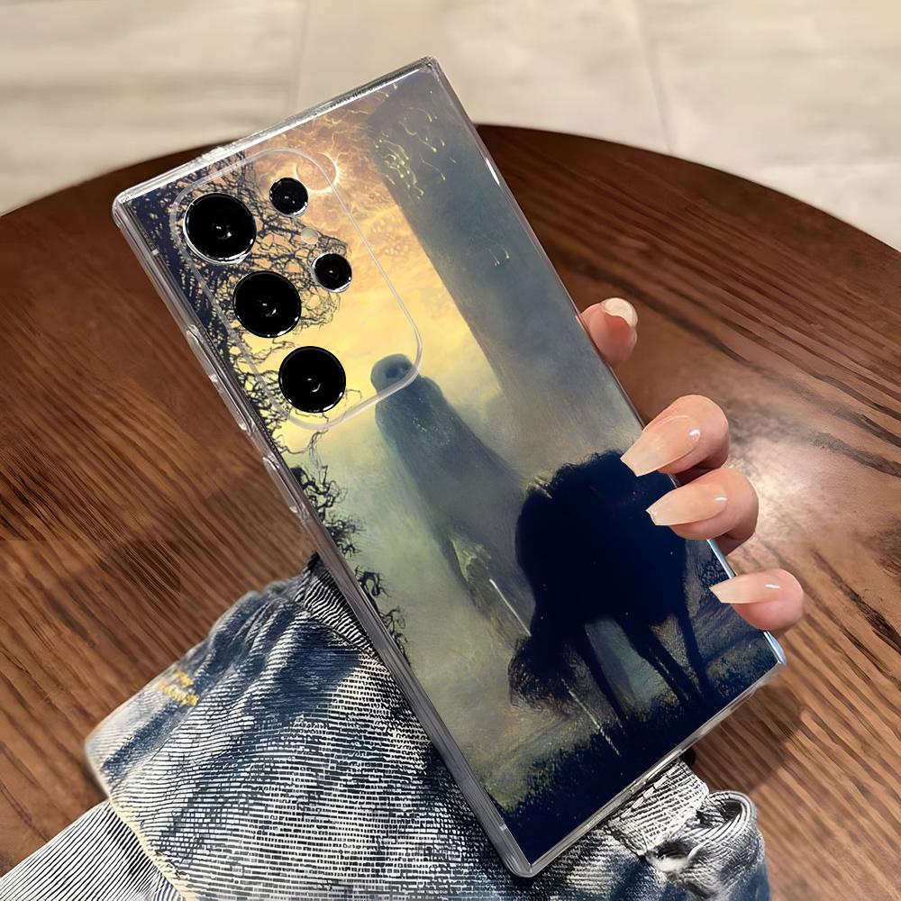 Z-ZdzislawBeksinskis Art Phone Case For Samsung S26 S25 S24 Ultra S23 Fe S22 S20 S21 Plus Plus 5G Fe Transparent Cover