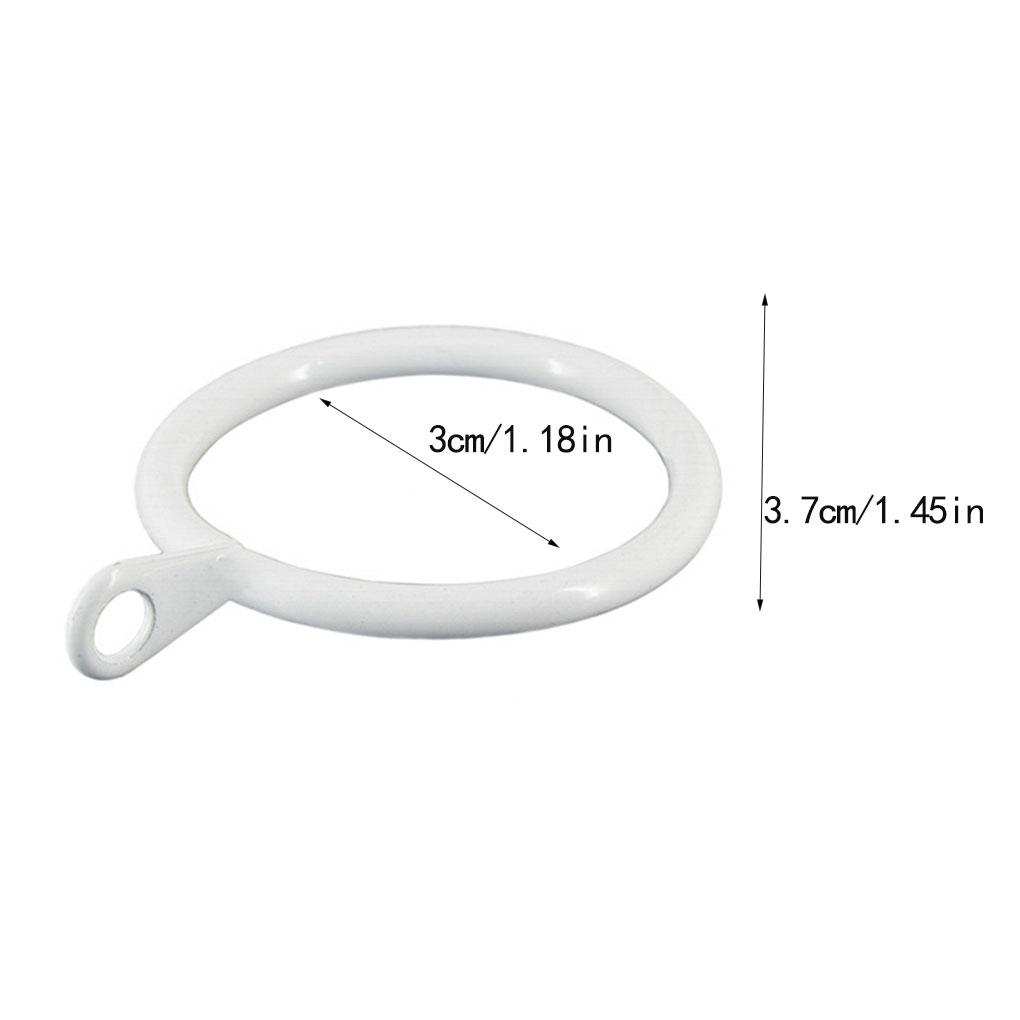 20pcs Curtain Rings Home Indoor Curtains Hooks Component Metal Hanging Fixator Hardware Accessories Fixing Ring Rods Hangers