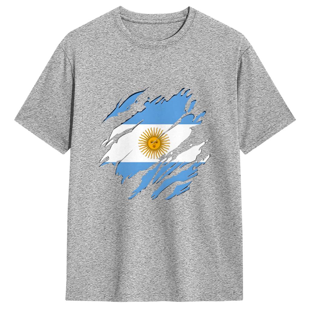Argentina Flag T Shirts Unisex 100 Cotton Cool Tshirt O Neck Tees Short Sleeve Clothes Printed